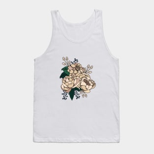 Moody Florals - Cream Tank Top